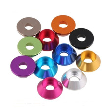 6mm 8mm anodized plated aluminum countersunk washer